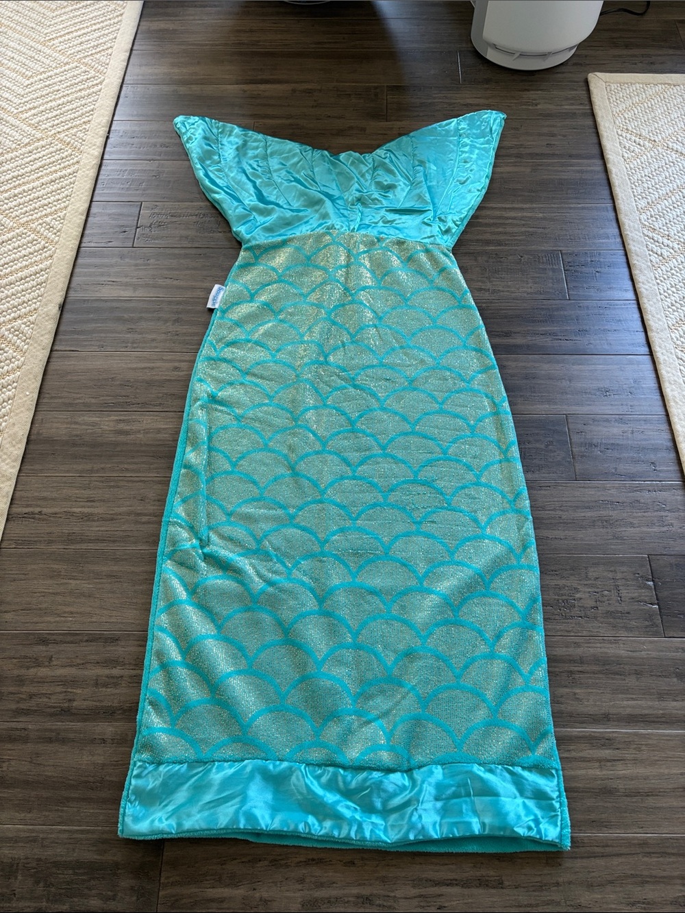 Kids Mermaid Tail Sleeping Bag - Turquoise